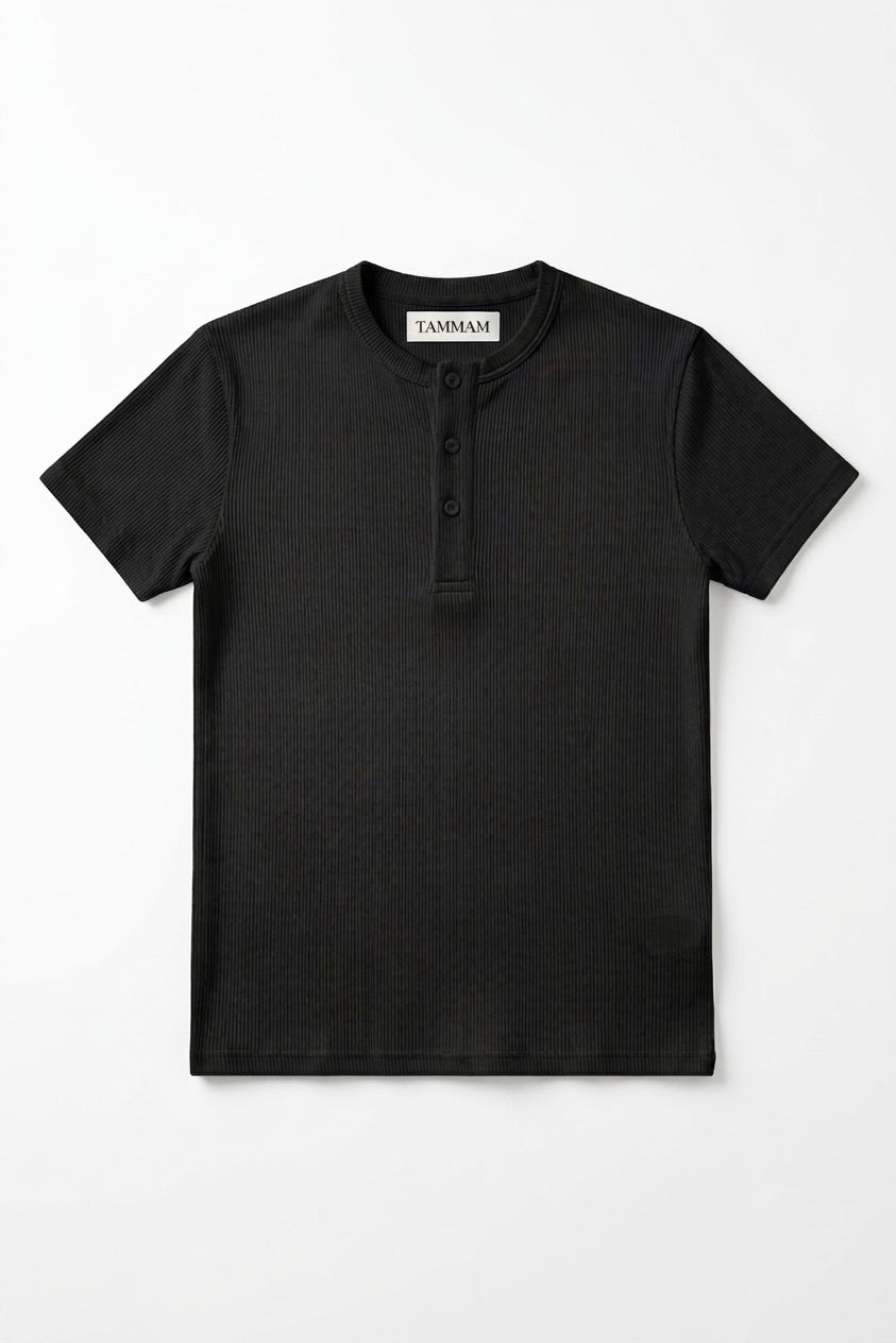 Black Henley T-shirt
