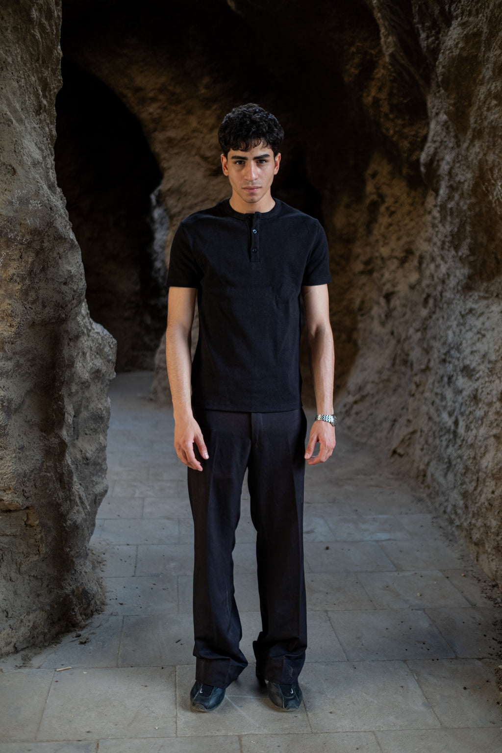 Black Henley T-shirt