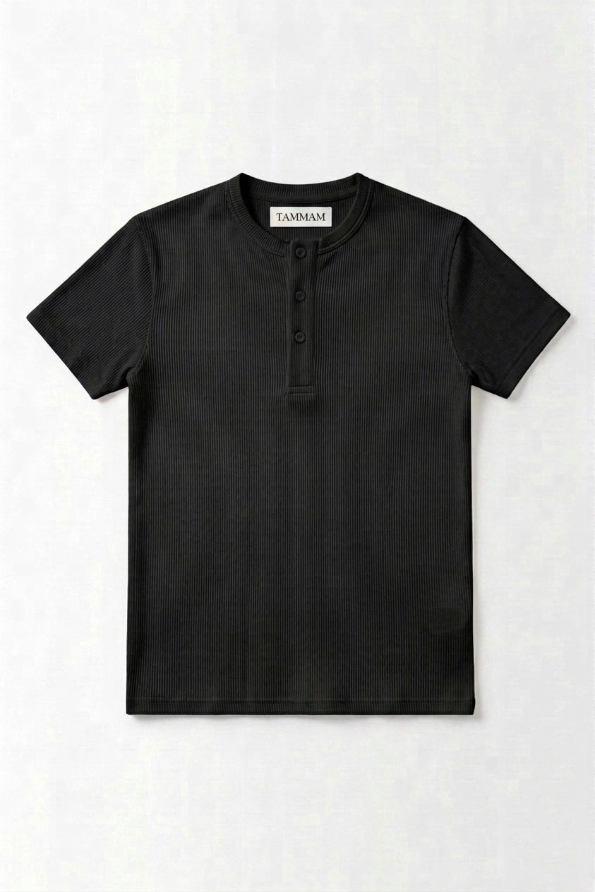 Black Henley T-shirt
