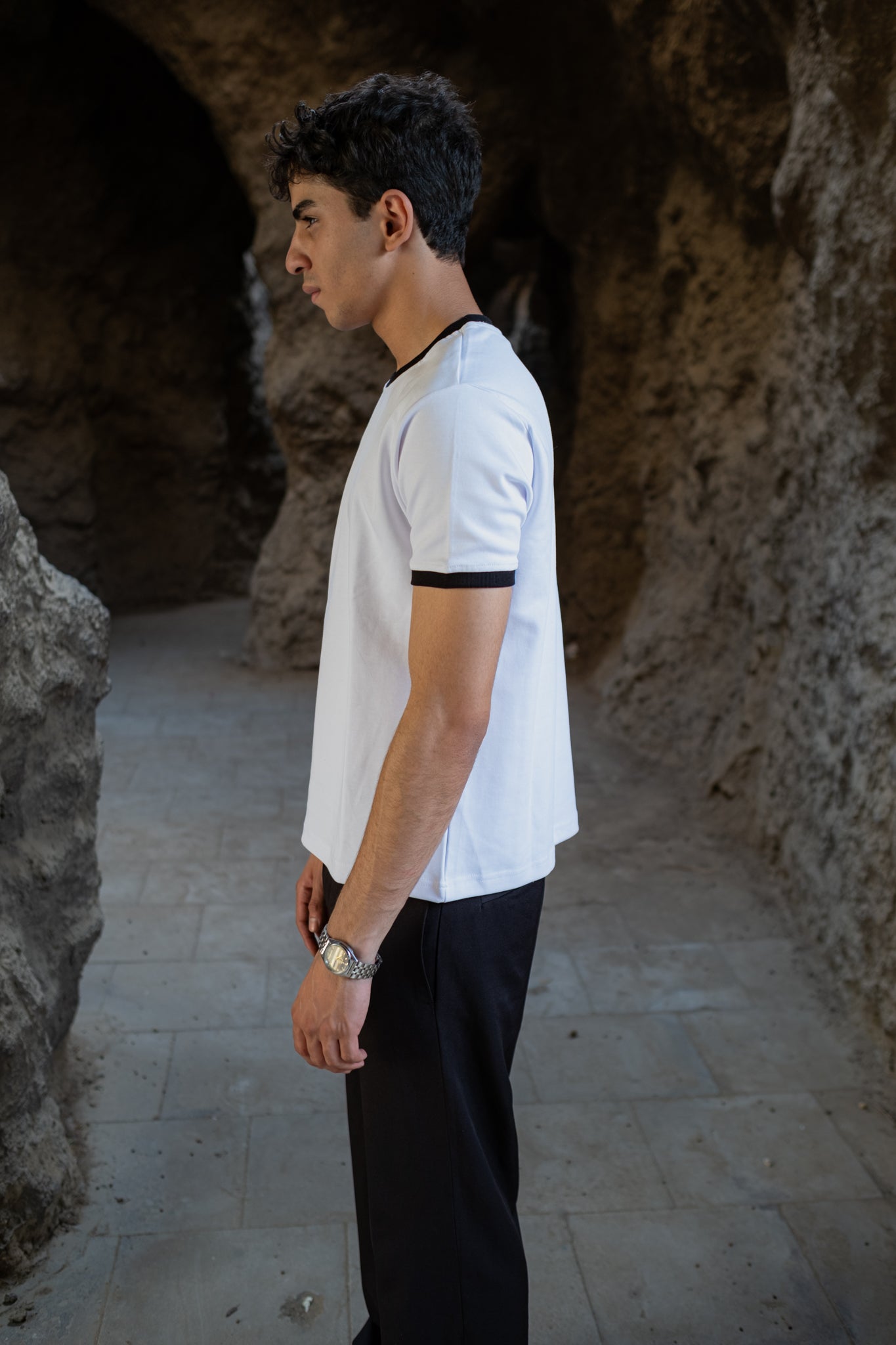 PREMIUM RINGER WHITE T-SHIRT