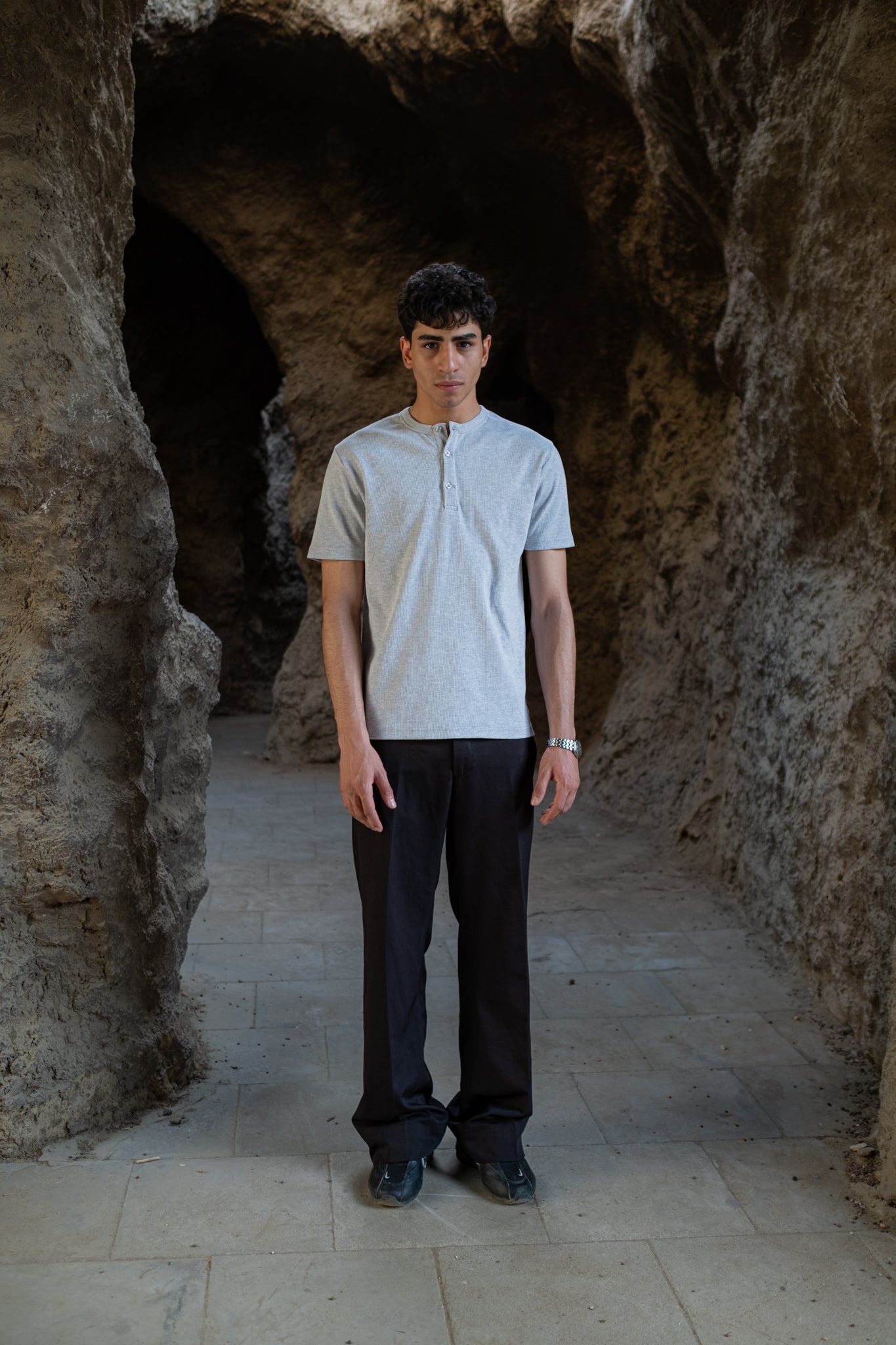 Gray Henley T-shirt