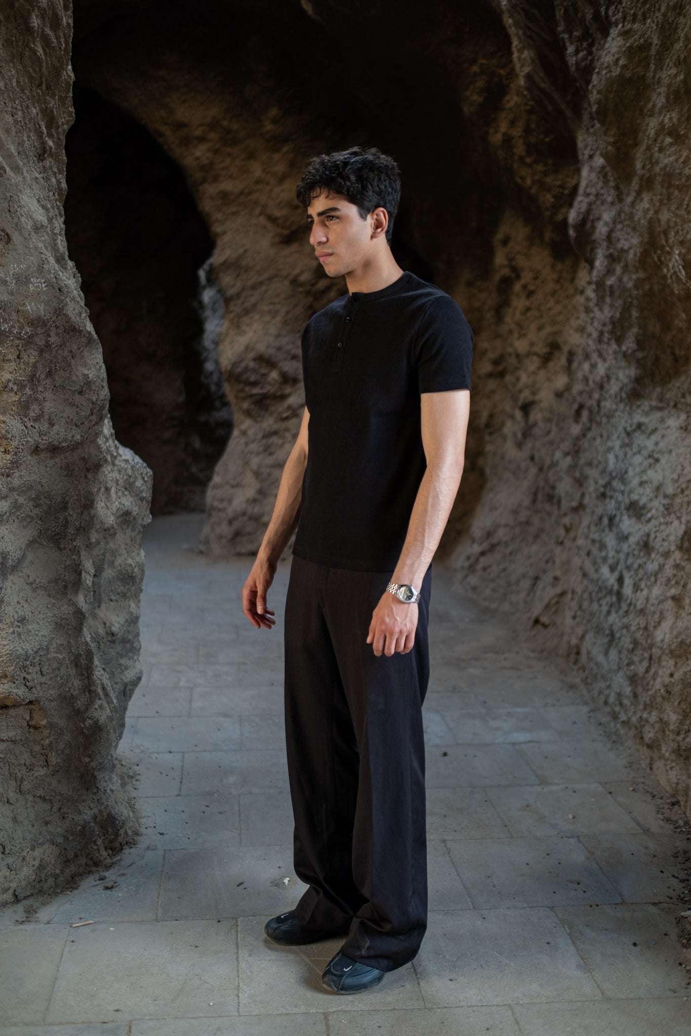 Black Henley T-shirt