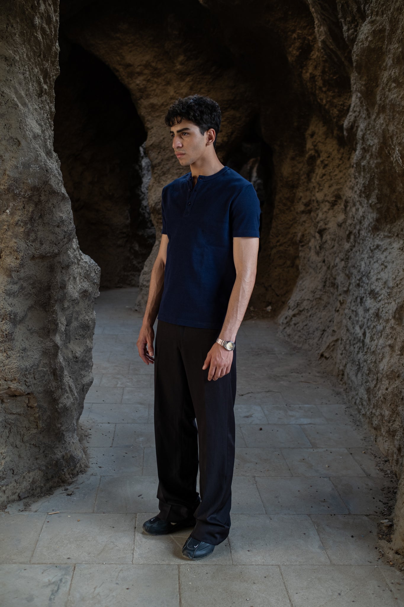 Navy Henley T-shirt