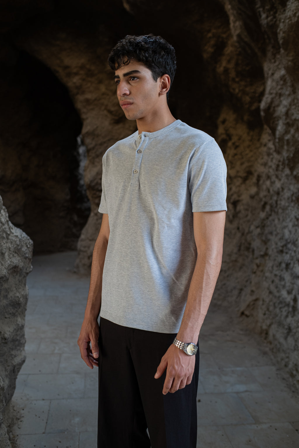 Gray Henley T-shirt