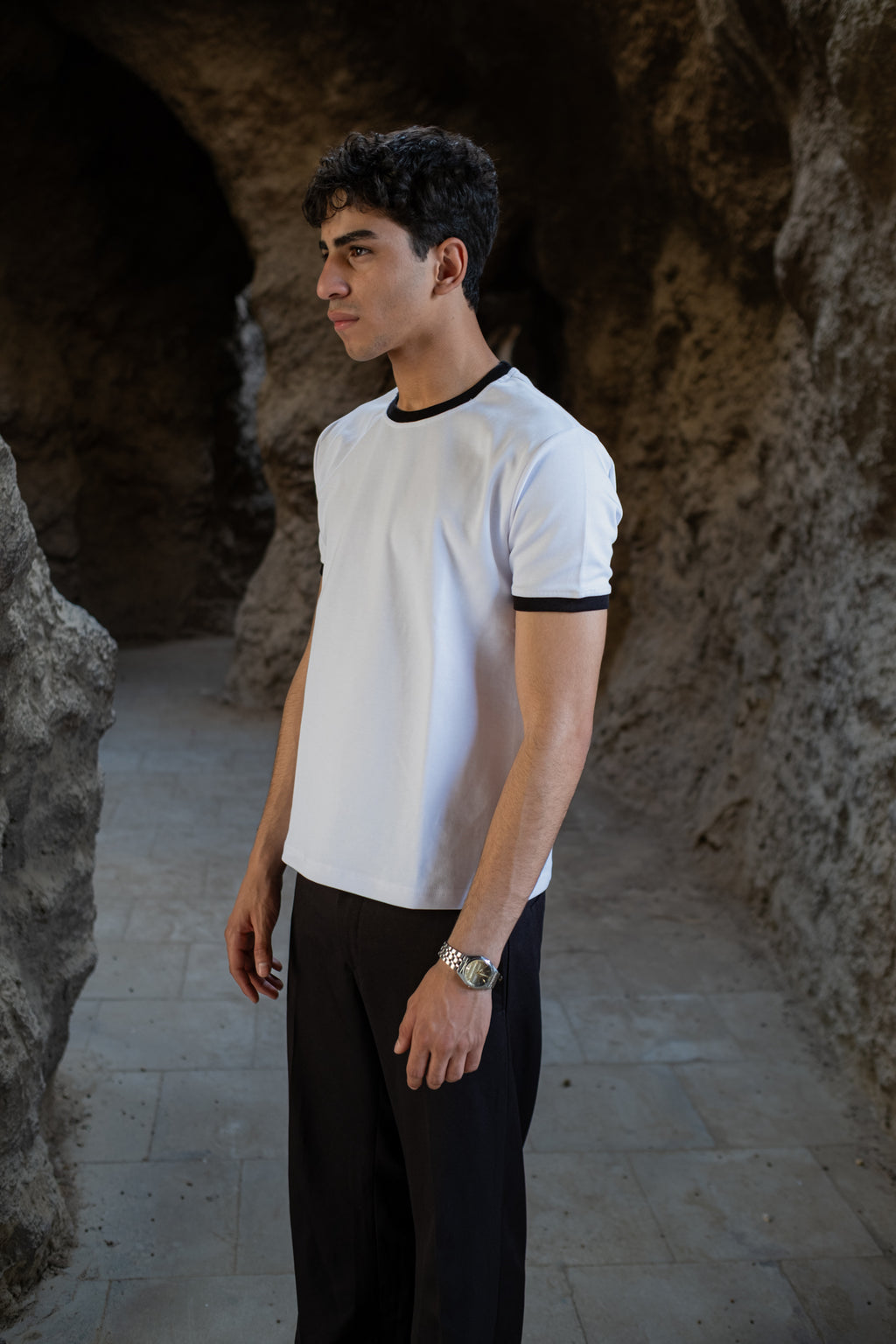 PREMIUM RINGER WHITE T-SHIRT