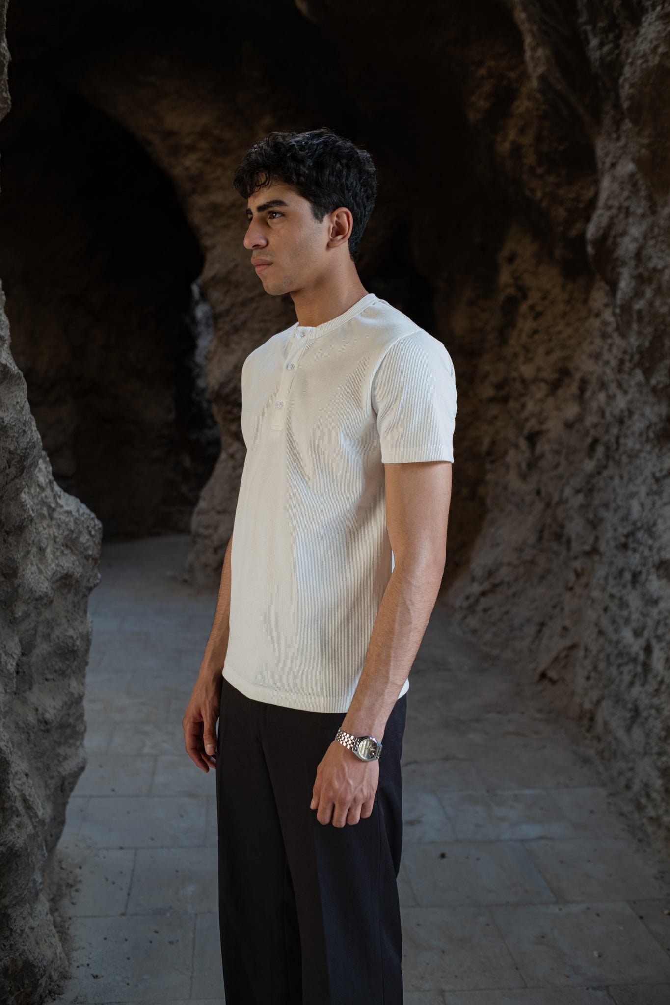 White Henley T-Shirt