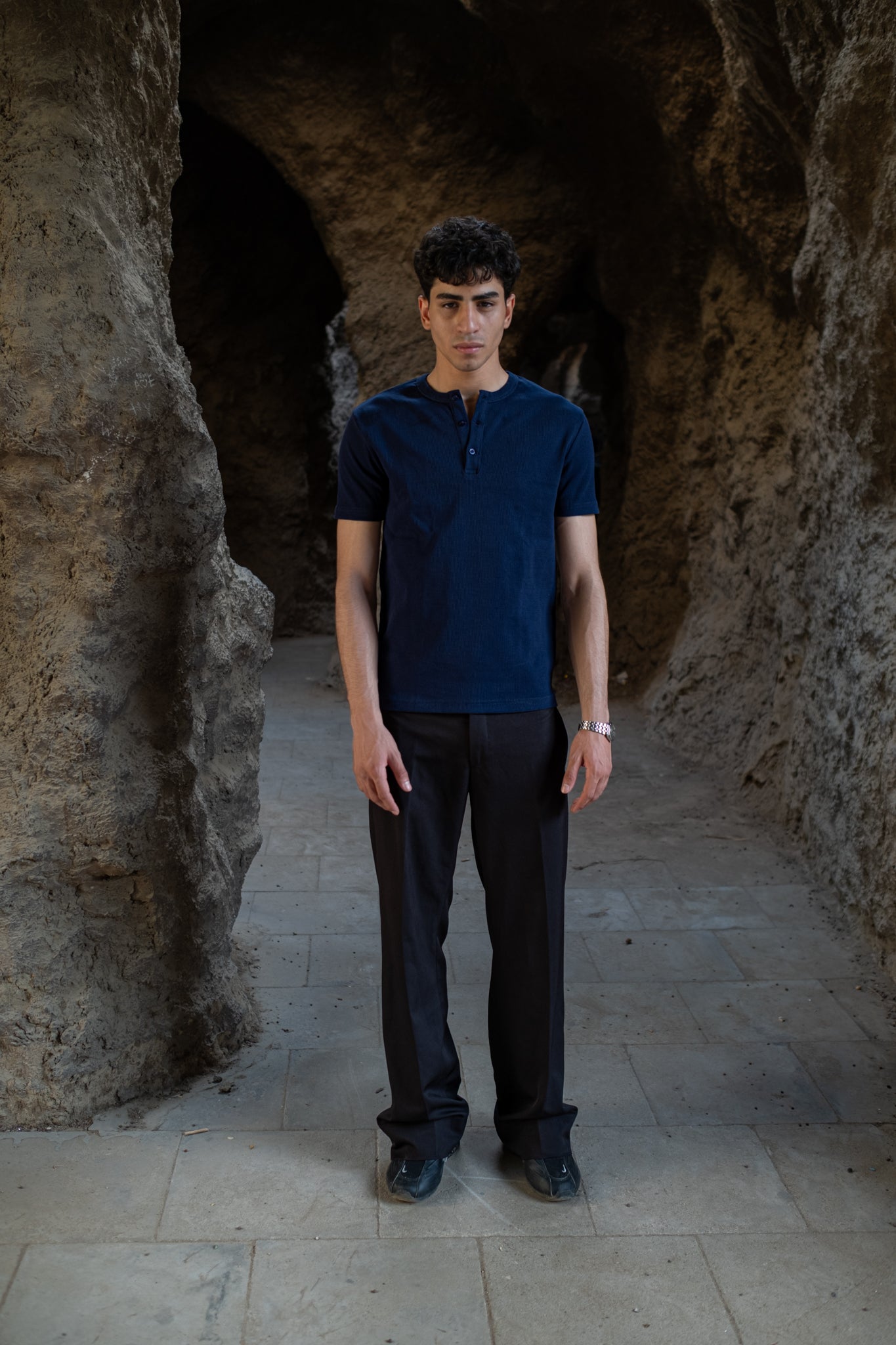 Navy Henley T-shirt