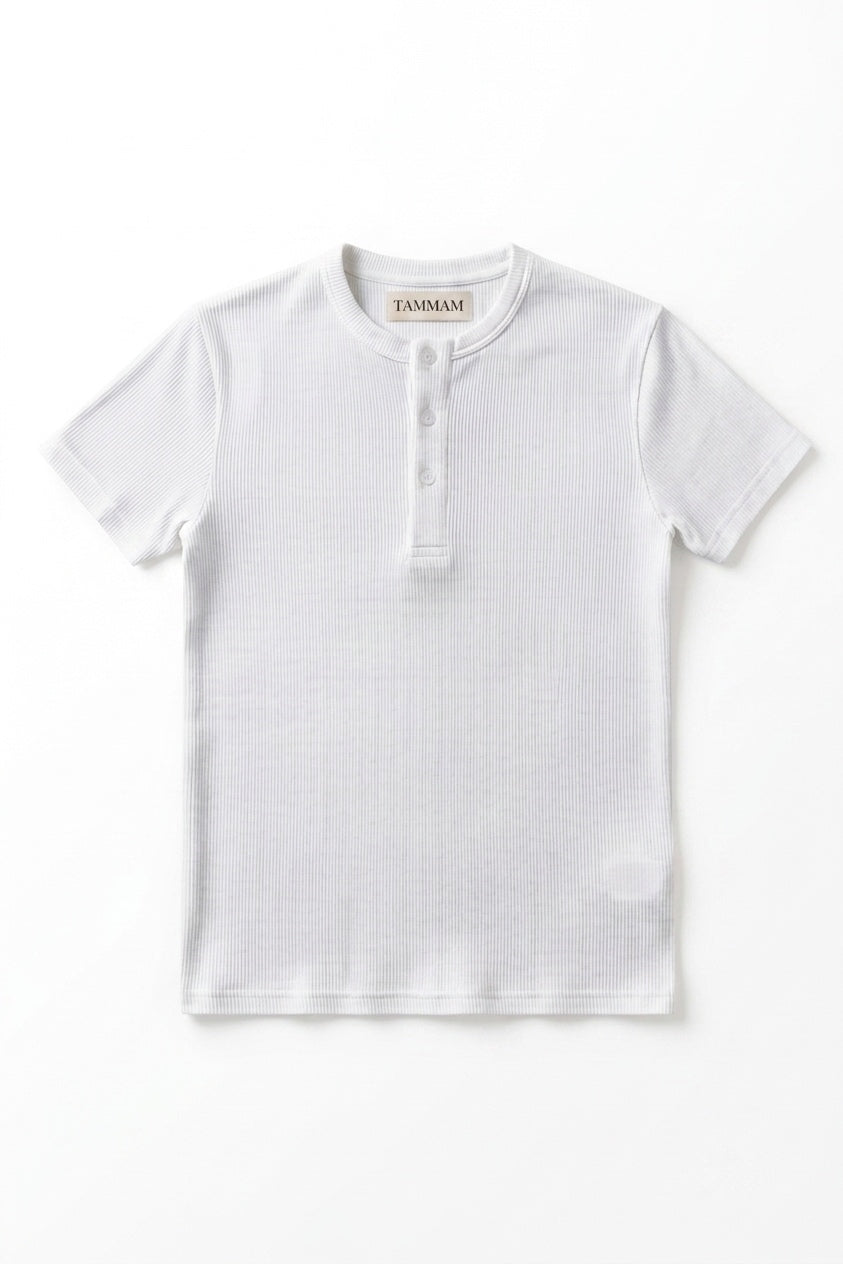 White Henley T-Shirt