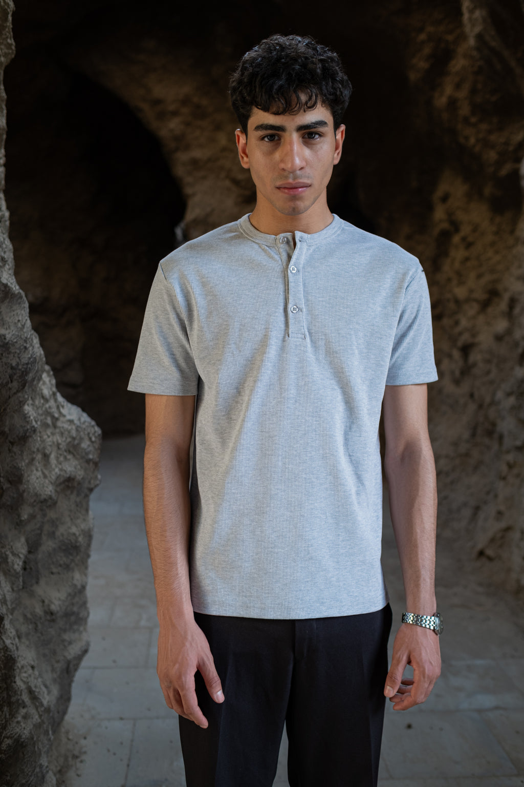 Gray Henley T-shirt