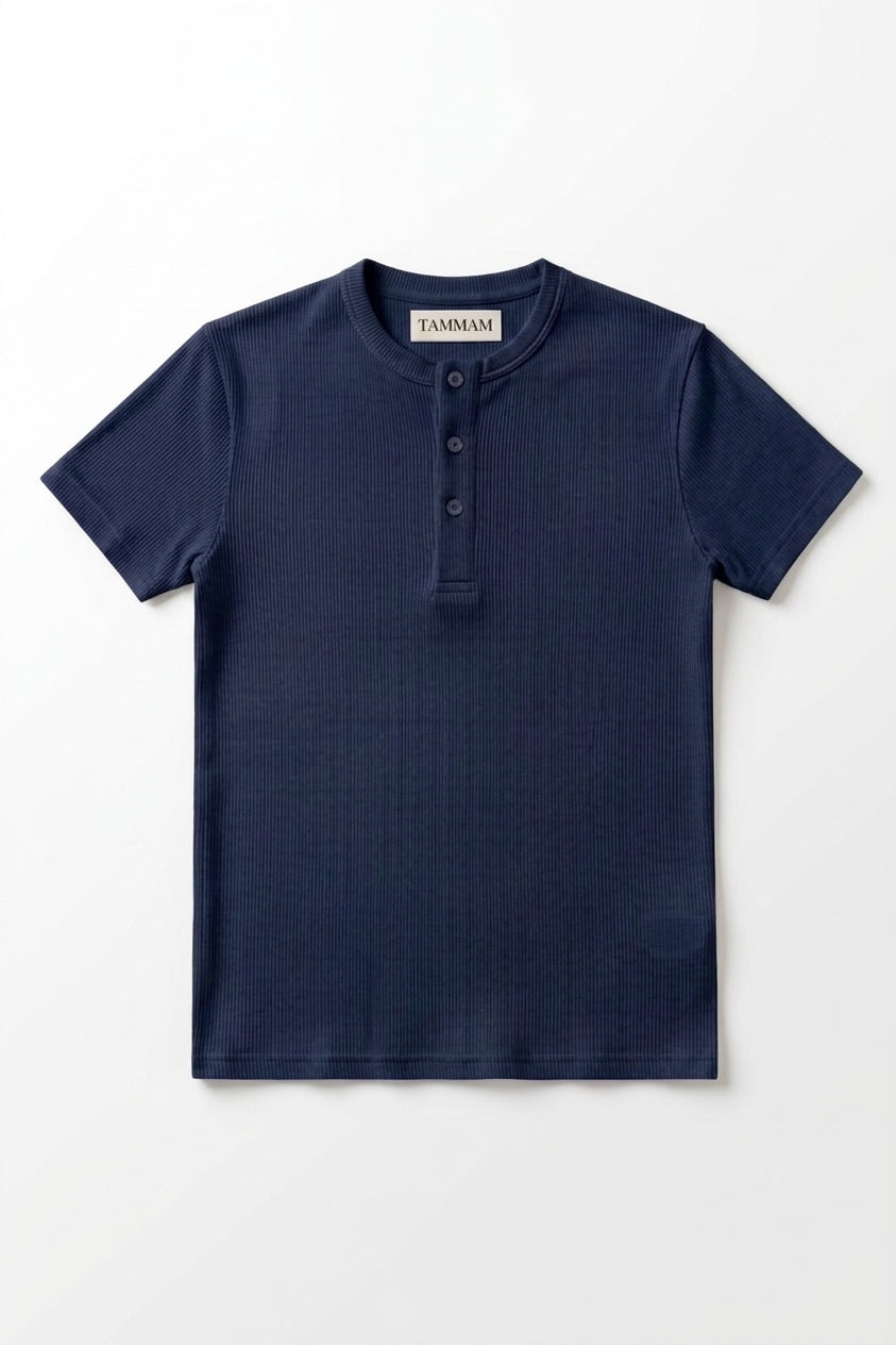 Navy Henley T-shirt