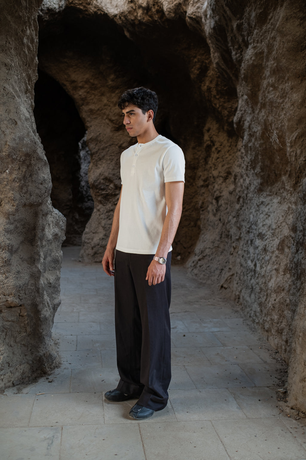 White Henley T-Shirt