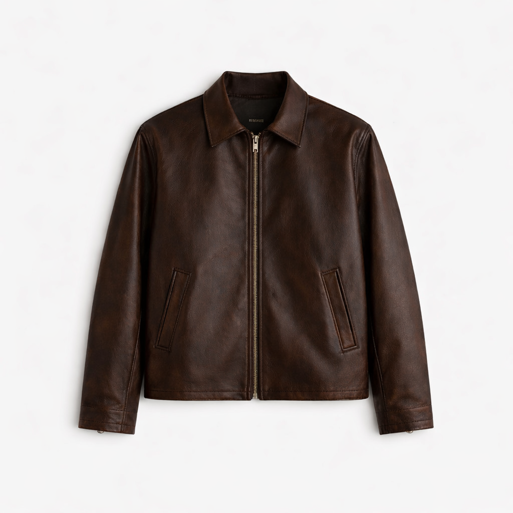 Leather jacket Brown