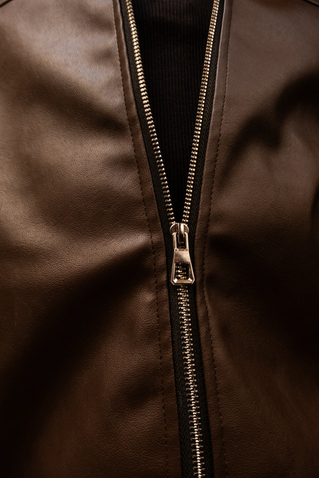 Leather jacket Brown