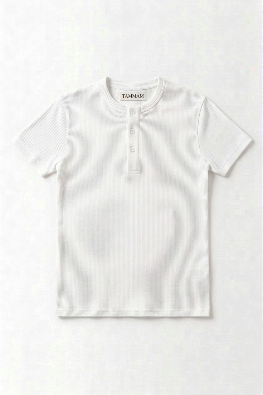 White Henley T-Shirt